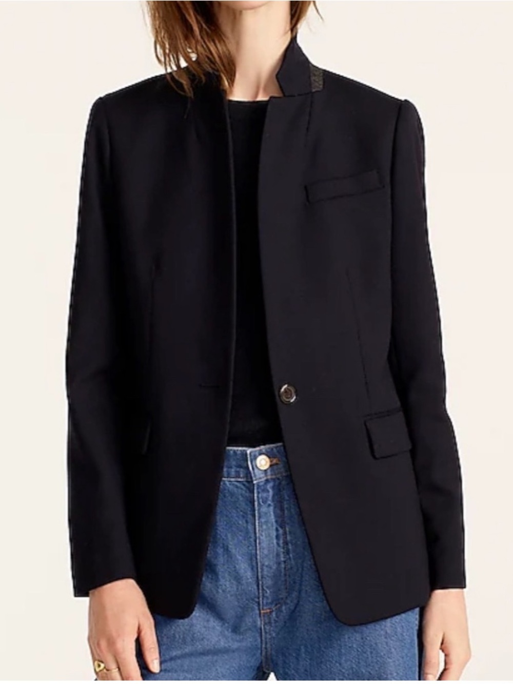‼️J. Crew Regent Black Wool Blazer Jacket Size 8